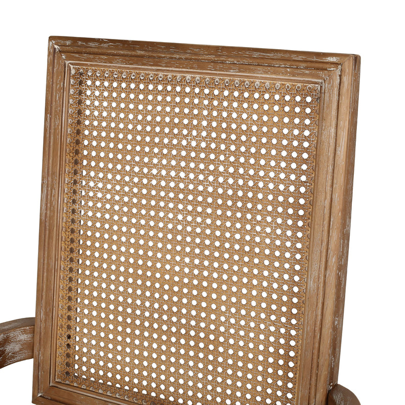 Elegant French Country Style Dining Chair With Cane Backrest - R&R Furniture Gallery (Fountain Valley, CA)