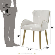 Adalynn - Side Chair (Set of 2) - Beige Boucle & Oak - R&R Furniture Gallery (Fountain Valley, CA)