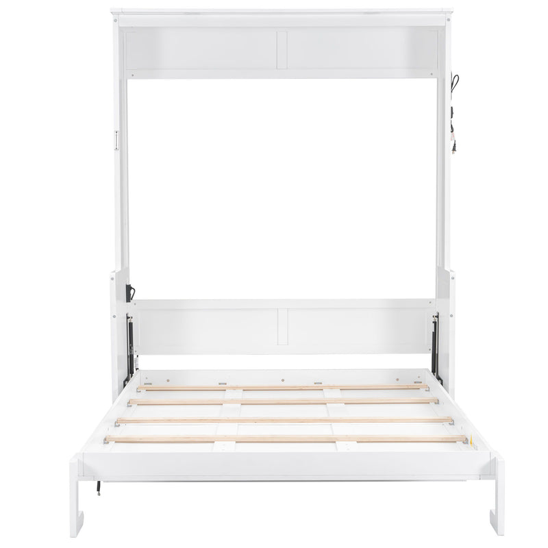 Murphy Bed With Desk, LED Lights & USB Charging Station - R&R Furniture Gallery (Fountain Valley, CA)