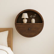 Floating Circle Bedside Table - Chestnut - R&R Furniture Gallery (Fountain Valley, CA)