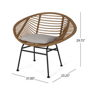 Cordella - Outdoor Woven Wicker Chairs With Cushions, (Set of 2) - R&R Furniture Gallery (Fountain Valley, CA)