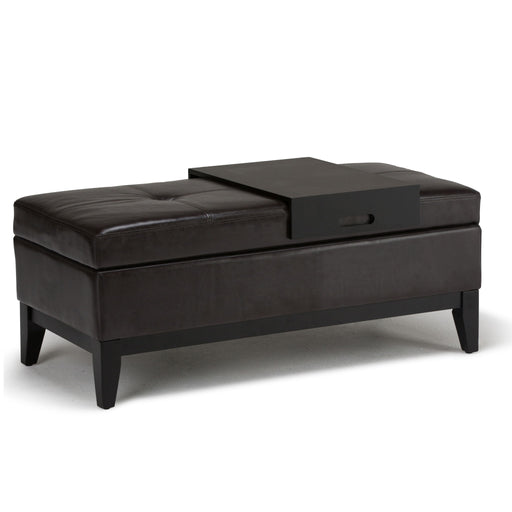 Oregon - Contemporary Storage Ottoman Bench With Tray - R&R Furniture Gallery (Fountain Valley, CA)