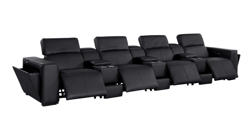 1224 - 7-Piece Modular Power Reclining Sofa In With 4 Power Recliners & Power Headrests