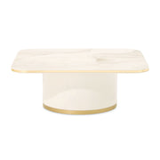 Michael Amini Gineverra rectangular cocktail table with sleek design and polished wood finish, ideal for modern living spaces.