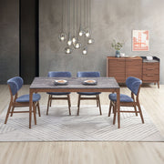 Bevis - Dining Table - Engineered Stone Top & Walnut - R&R Furniture Gallery (Fountain Valley, CA)