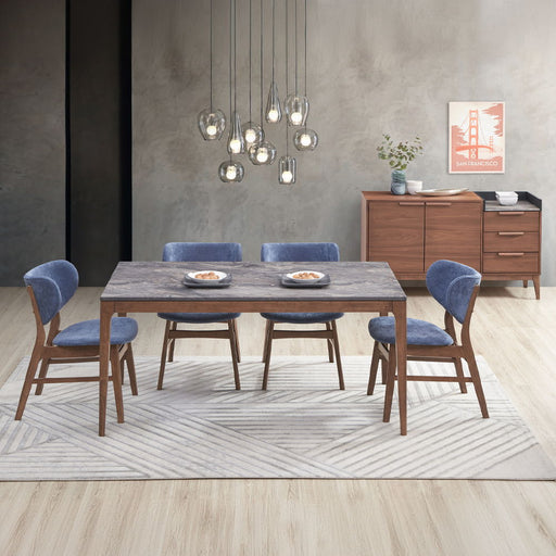 Bevis - Dining Table - Engineered Stone Top & Walnut - R&R Furniture Gallery (Fountain Valley, CA)