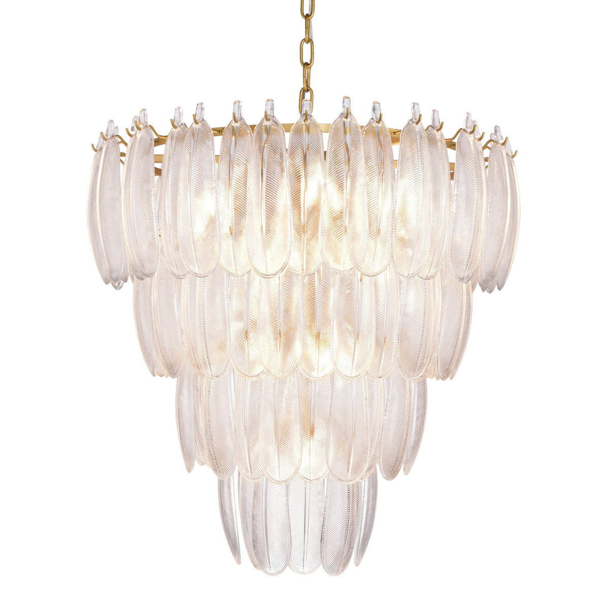 Flora - Chandelier - Clear And Brass