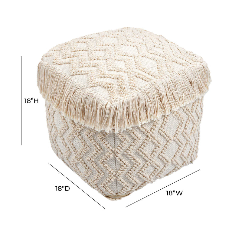 Inca - Pouf - Beige - R&R Furniture Gallery (Fountain Valley, CA)