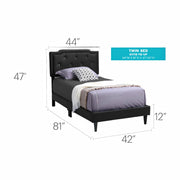 Button Tufted Bed Charming For Cozy Spaces - R&R Furniture Gallery (Fountain Valley, CA)