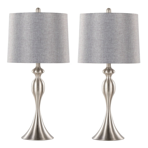 Pair of Lumi Source Ashland contemporary table lamps with sleek modern design, set of two for living room or bedroom decor.