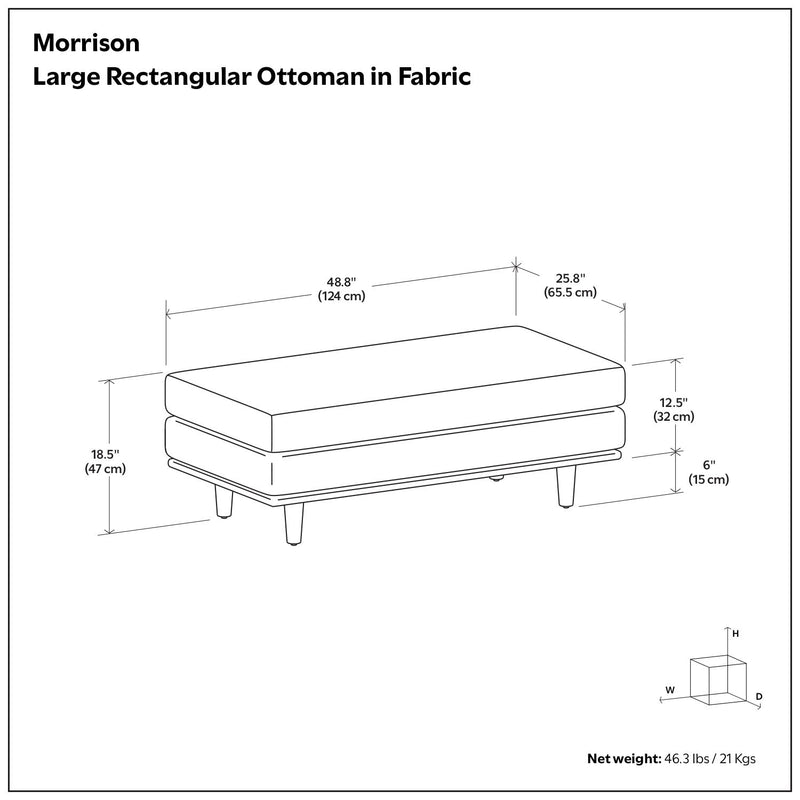 Morrison - Handcrafted Ottoman - R&R Furniture Gallery (Fountain Valley, CA)
