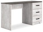 Shawburn - Home Office Desk - White / Dark Charcoal Gray - R&R Furniture Gallery (Fountain Valley, CA)