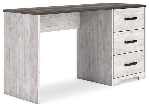 Shawburn - Home Office Desk - White / Dark Charcoal Gray - R&R Furniture Gallery (Fountain Valley, CA)