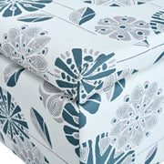Luxury Storage Ottoman With Floral Patterned Fabric, Soft-Close Hinges, Multi Functional - R&R Furniture Gallery (Fountain Valley, CA)