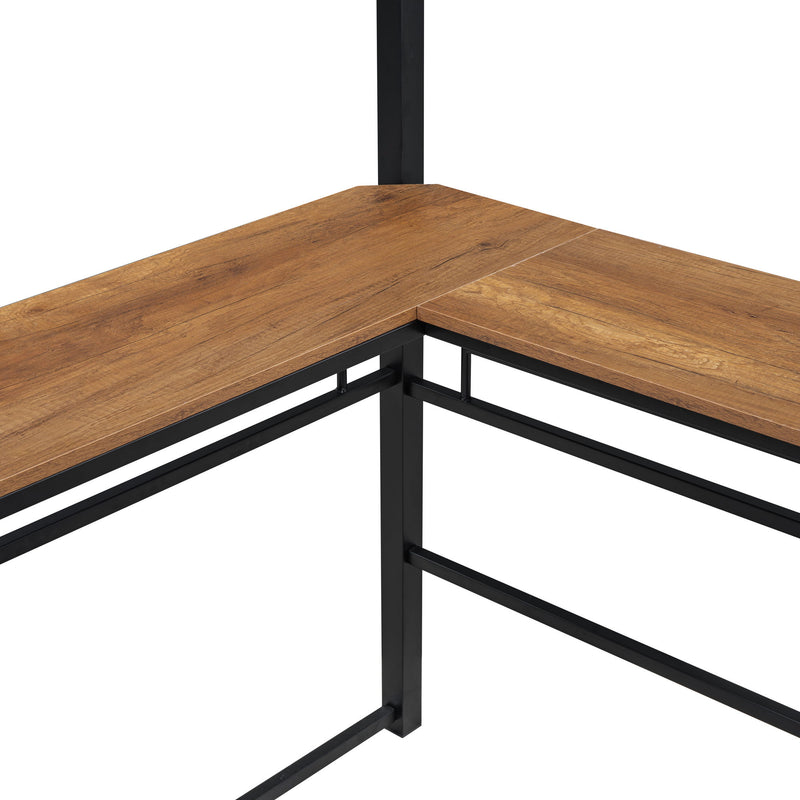 Loft Bed & 3 Layers Of Shelves And L-Shaped Desk - R&R Furniture Gallery (Fountain Valley, CA)