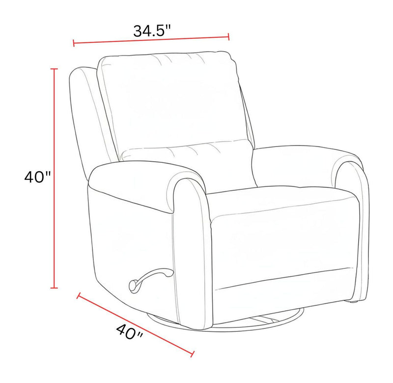 Gentry - Manual Swivel Glider Recliner - R&R Furniture Gallery (Fountain Valley, CA)