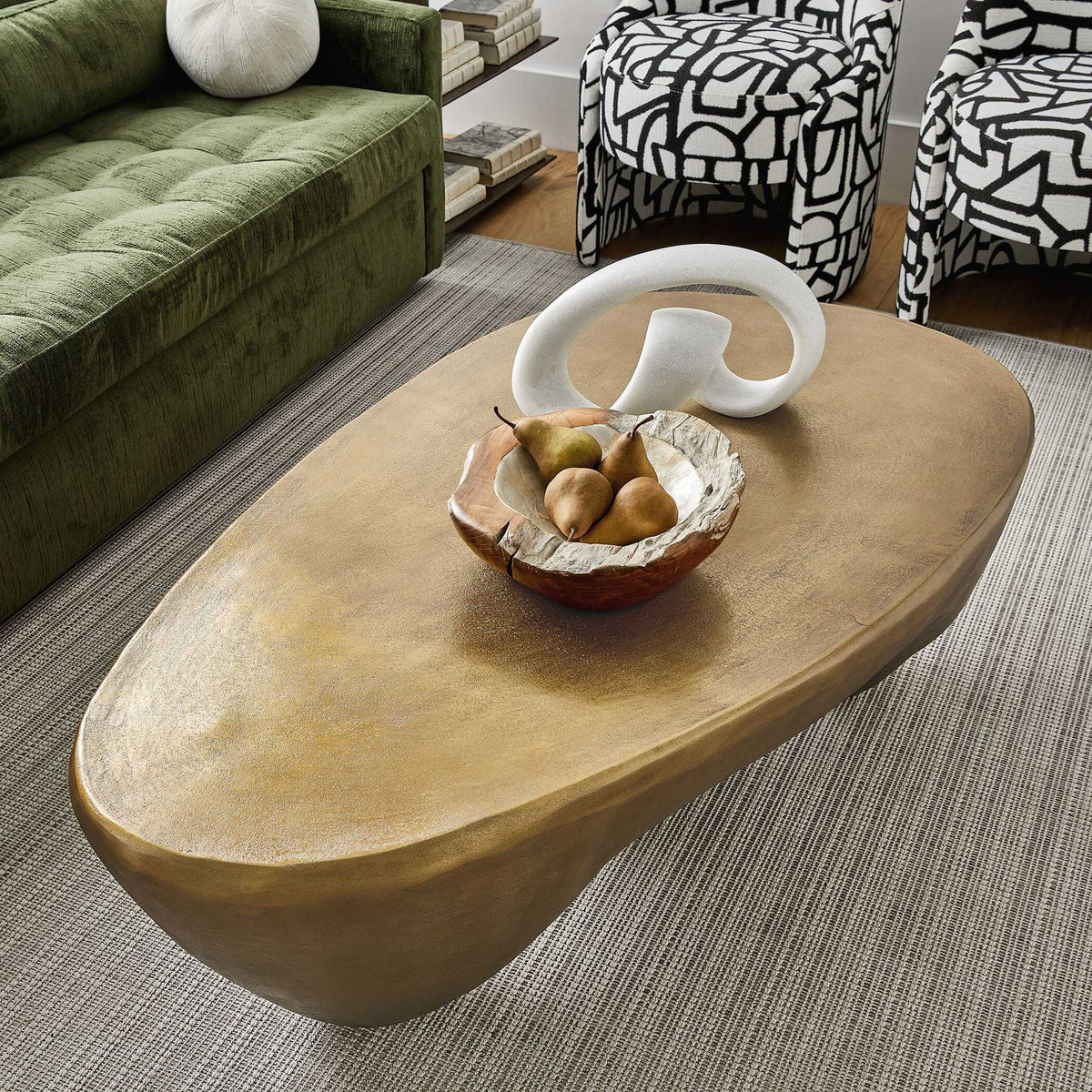 Golden Basin - Coffee Table - Brass
