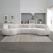 Sahara - Sectional Sofa With 3 Pillows - Beige Boucle - R&R Furniture Gallery (Fountain Valley, CA)