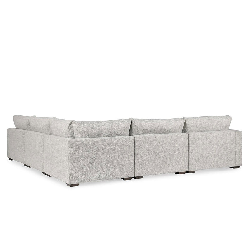 Ludwig - Upholstered 5 Piece Sectional - Ivory - R&R Furniture Gallery (Fountain Valley, CA)