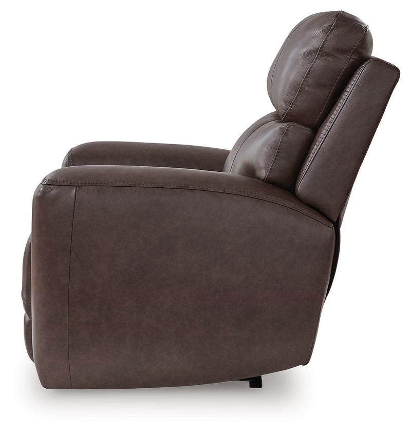 Crossplex - Power Recliner / Adjustable Headrest - Smoke - R&R Furniture Gallery (Fountain Valley, CA)