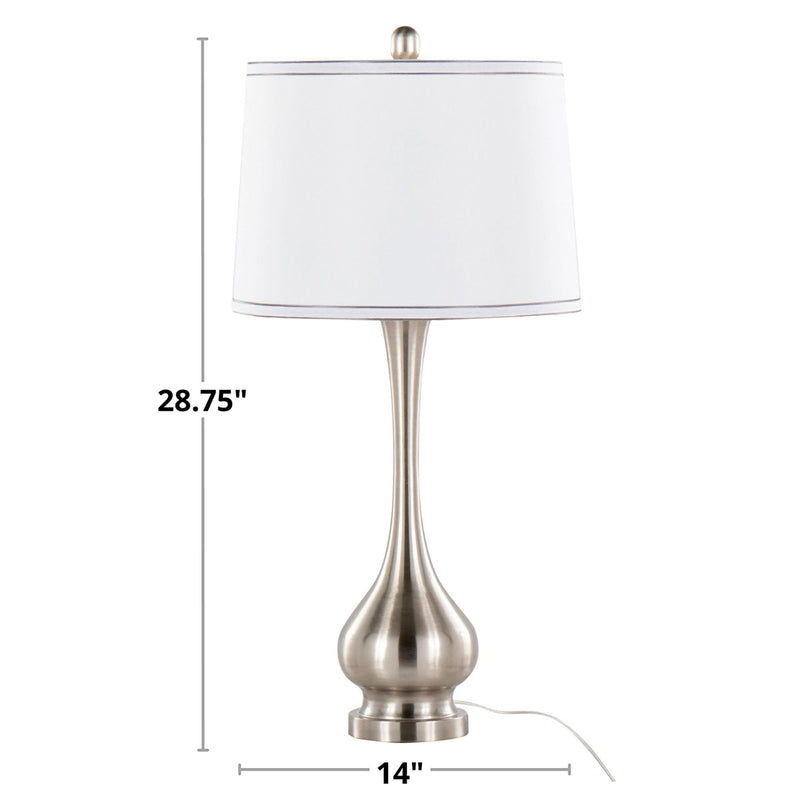 Cairo - Contemporary Table Lamp (Set of 2) - Brushed Nickel