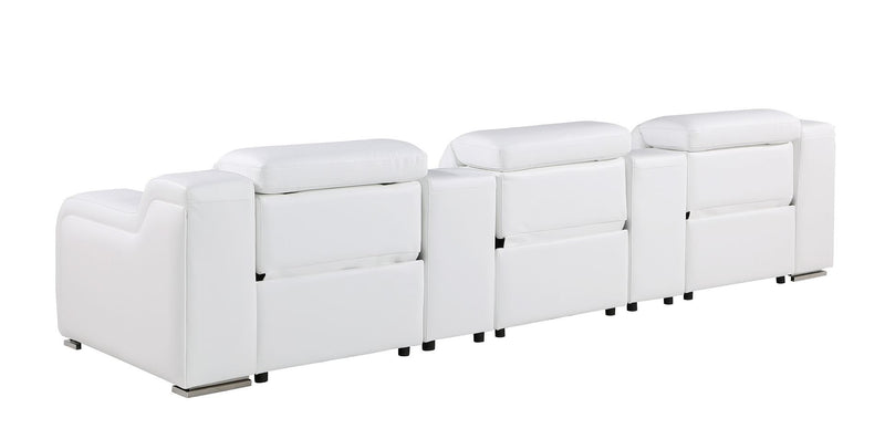 1116 - 5-Piece Modular Power Reclining Sofa In With 3 Power Recliners & Power Headrests