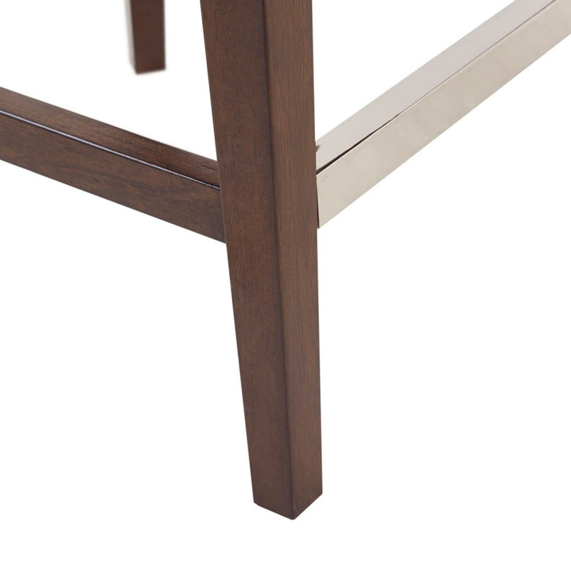 Counter Stool With Swivel Seat, Upholstery And Solid Wood Legs - Cream - R&R Furniture Gallery (Fountain Valley, CA)