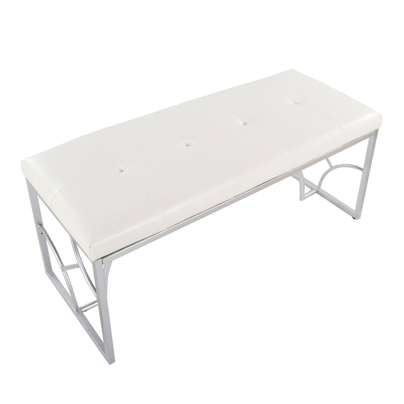 Lumi Source Constellation elegant contemporary upholstered bench with a sleek design and plush cushioning, ideal for modern interiors.