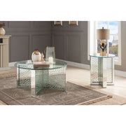 Nysa - Coffee Table - Mirrored & Faux Crystals - R&R Furniture Gallery (Fountain Valley, CA)