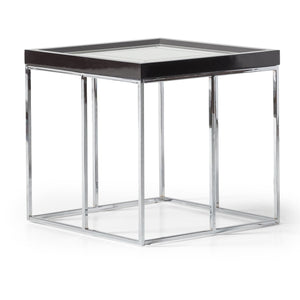 Carmela - End Table - Glossy Charcoal Sand - R&R Furniture Gallery (Fountain Valley, CA)