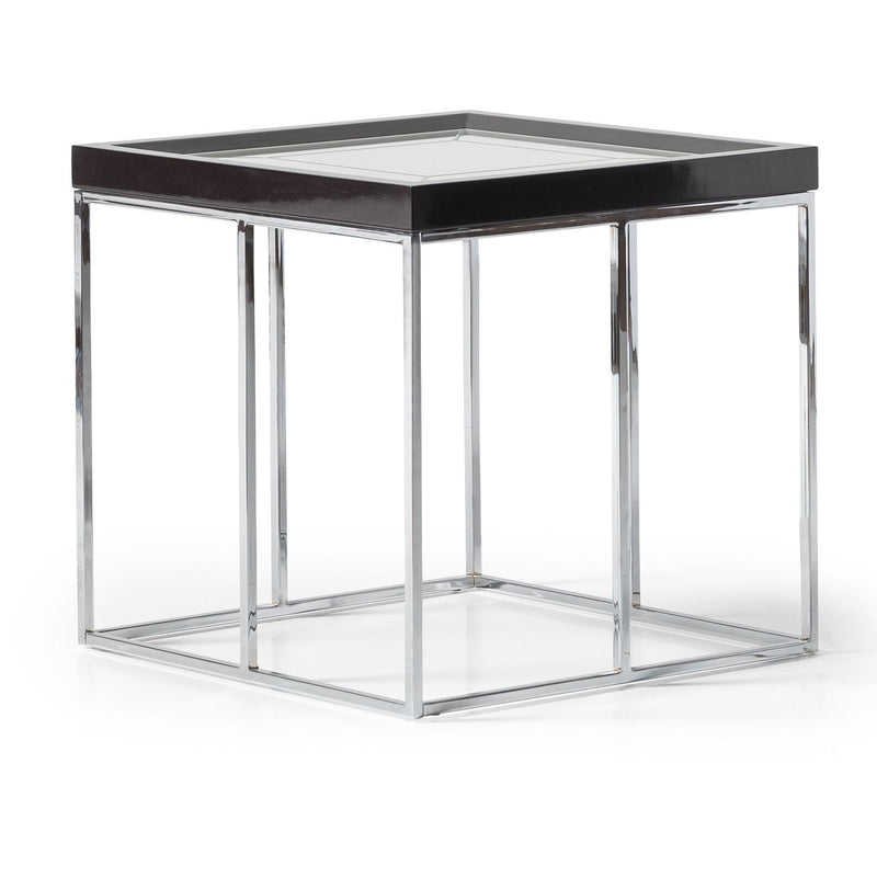 Carmela - End Table - Glossy Charcoal Sand - R&R Furniture Gallery (Fountain Valley, CA)