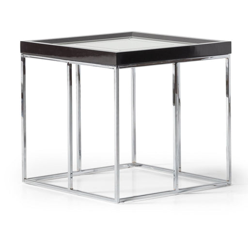 Carmela - End Table - Glossy Charcoal Sand - R&R Furniture Gallery (Fountain Valley, CA)