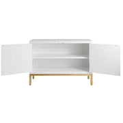 Uttermost Aiken accent cabinet with modern design, featuring a sleek wood finish and stylish hardware for versatile home decor.