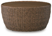 Double Point - Round Cocktail Table - Beige - R&R Furniture Gallery (Fountain Valley, CA)