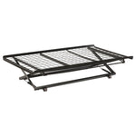 Eden Metal Twin Pop Up Trundle Bed Black