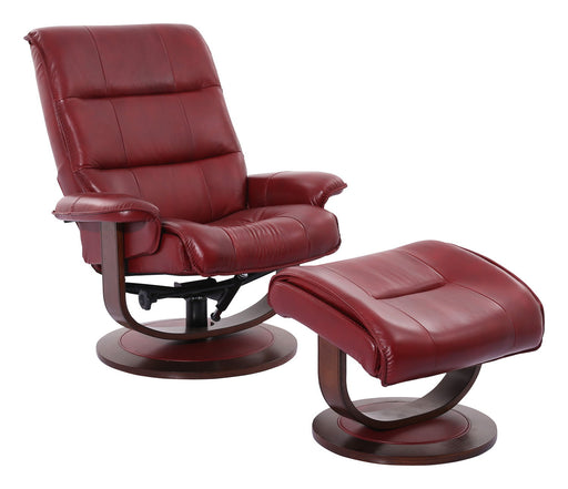 Knight - Manual Reclining Swivel Chair and Ottoman - R&R Furniture Gallery (Fountain Valley, CA)