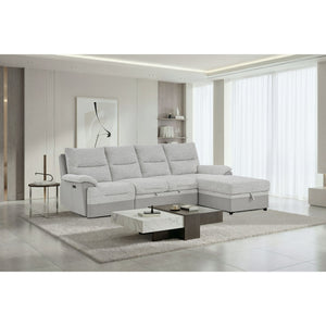 Sectional Sofa With Power Recline, USB Charging, And Storage Chaise - Gray