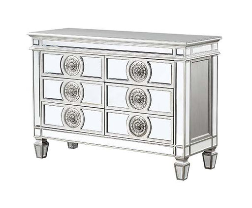 Varian - 34" Server - Mirrored & Antique Platinum - R&R Furniture Gallery (Fountain Valley, CA)