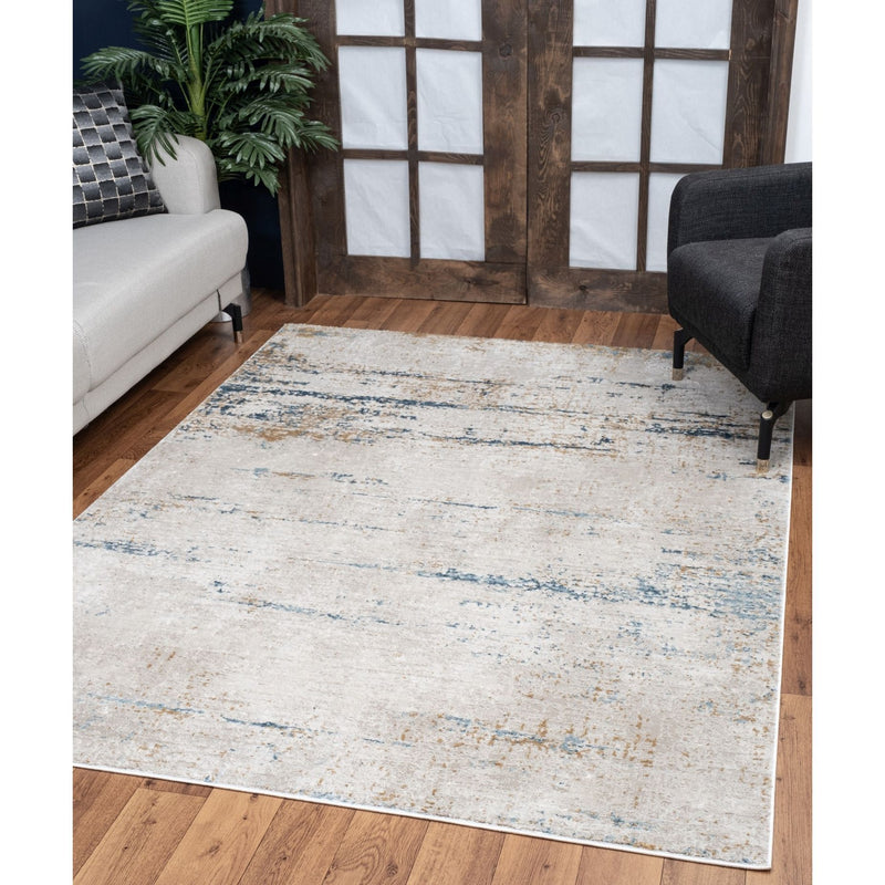 Elegance - 5'3" X 7'3" Area Rug - Ivory, Polyester - R&R Furniture Gallery (Fountain Valley, CA)