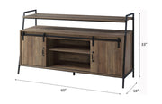 Rashawn - TV Stand - Rustic Oak & Black - R&R Furniture Gallery (Fountain Valley, CA)