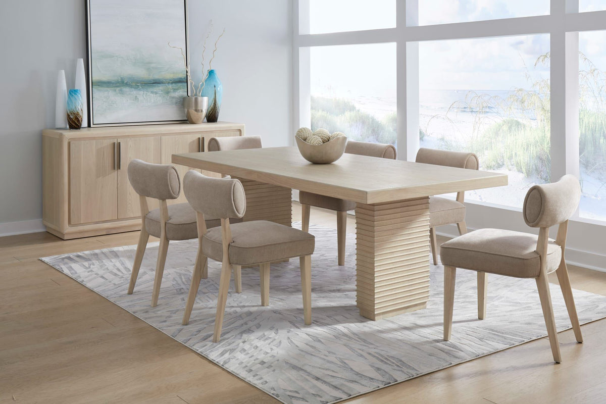 Magnolia Wood Frame Upholstered Dining Chair in Brown Sugar Chenille