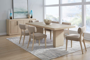 Magnolia Wood Frame Upholstered Dining Chair in Brown Sugar Chenille