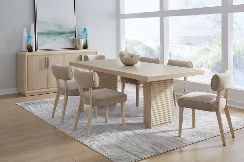 Magnolia Wood Frame Upholstered Dining Chair in Brown Sugar Chenille