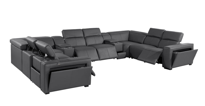 1224 - 10-Piece U-Shaped Sectional Sofa In With 4 Power Recliners & Power Headrests
