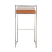 Lumi Source Fuji contemporary stackable barstool set featuring sleek design and modern style, ideal for kitchen or bar area.