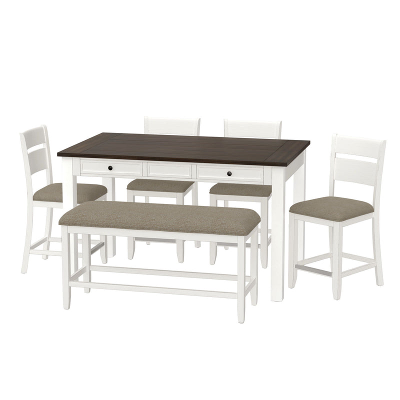 6 Piece Gathering Dining Set - R&R Furniture Gallery (Fountain Valley, CA)