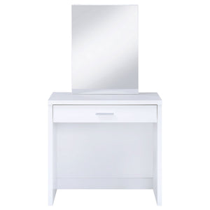 Walsh - Makeup Vanity Table With Mirror And Stool - White