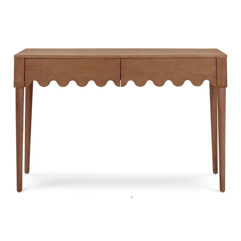TOV Furniture Oodle desk with a sleek wooden surface and minimalist design, ideal for modern writing and workspace setup.