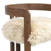 Jennifer Taylor Home Millwick low back counter stool with wooden legs and upholstered seat, 24-27 inch counter height.
