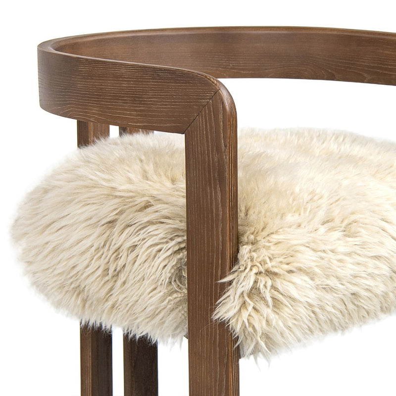 Jennifer Taylor Home Millwick low back counter stool with wooden legs and upholstered seat, 24-27 inch counter height.